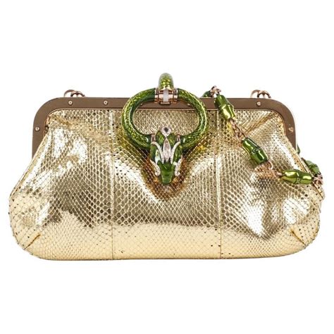 gucci suede purse with jewels on it|Gucci purse snake clasp.